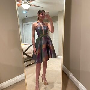 Multicolor Halter Dress